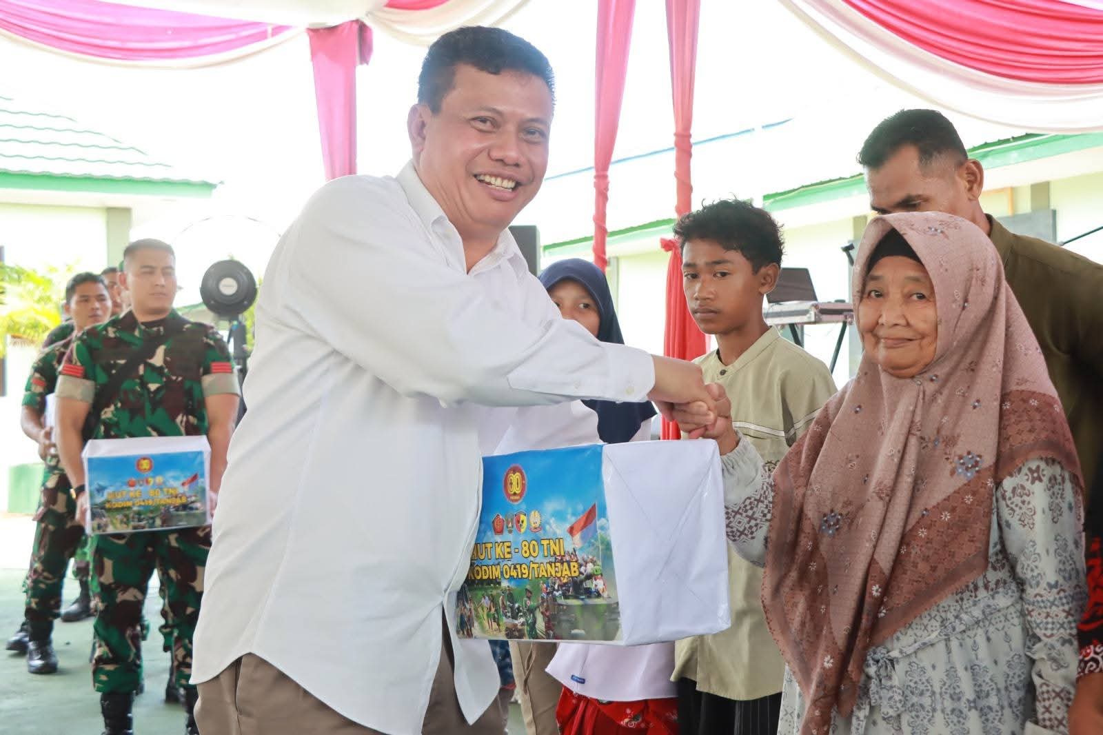 Wakil Bupati Katamso Hadiri Syukuran HUT ke-80 TNI di Kodim 0419/Tanjab